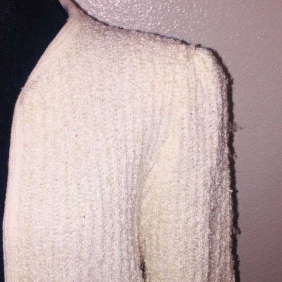 Cream/ivory medium weight knit open cardigan - Picture 6 of 7